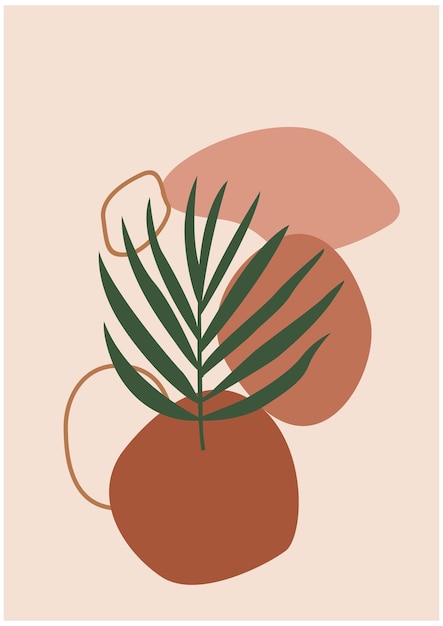 Modern minimalist abstract aesthetic illustration. Bohemian Style.