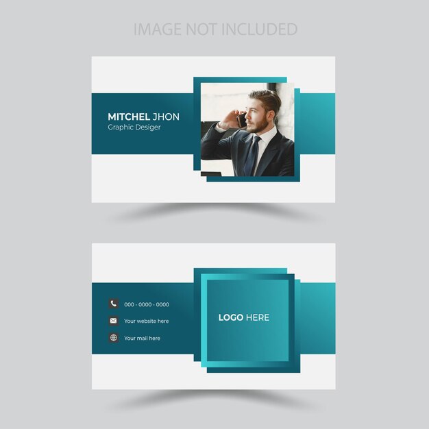 Vector modern minimalist business card design