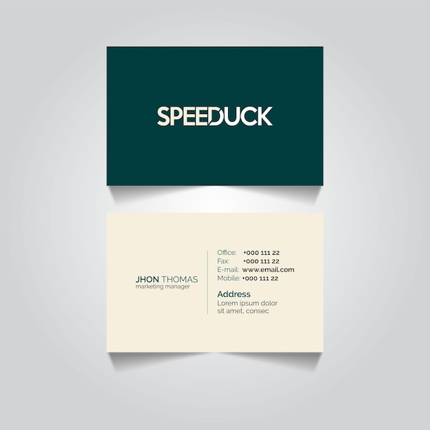 modern minimalist business card design