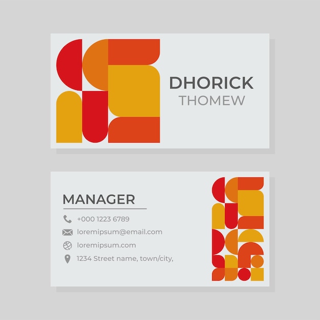 Modern minimalist business card