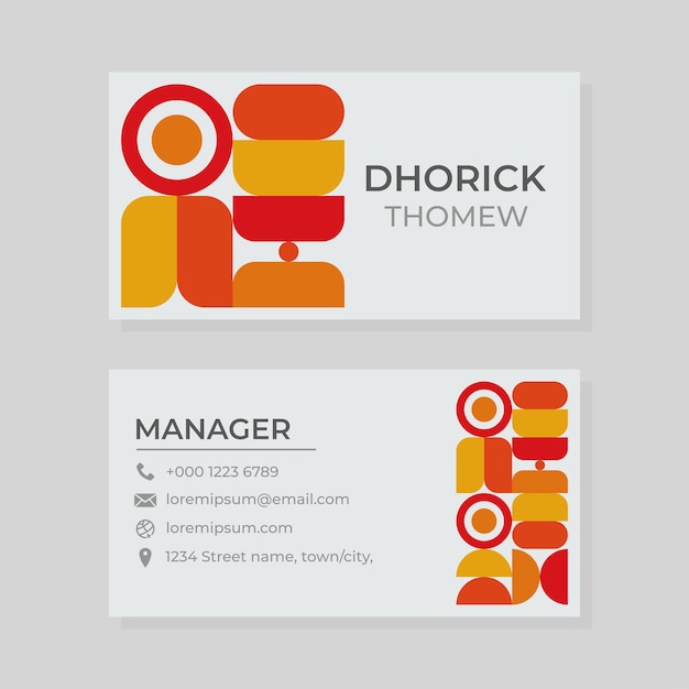 Vector modern minimalist business card