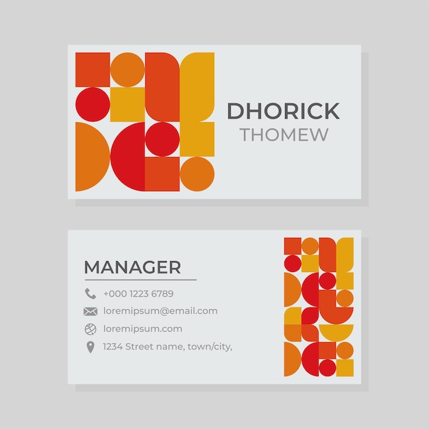 Modern minimalist business card