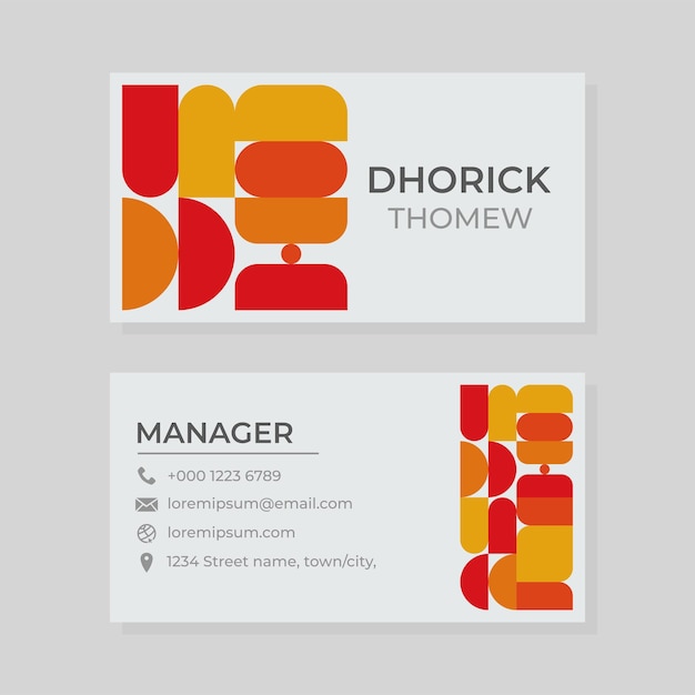 Modern minimalist business card