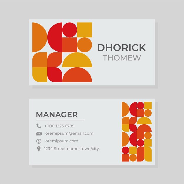 Vector modern minimalist business card