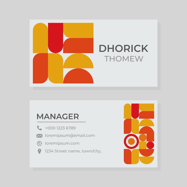 Vector modern minimalist business card