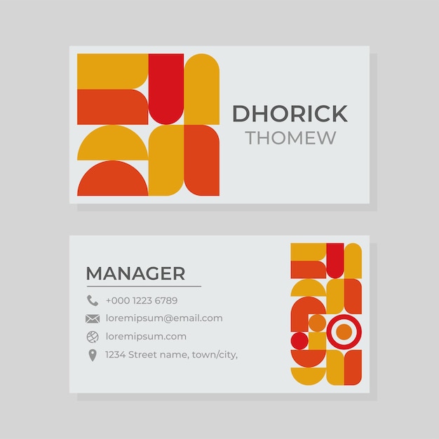 Modern minimalist business card