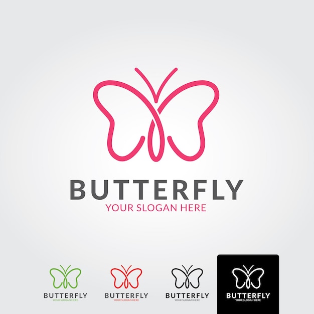 Modern minimalist butterfly logo for cosmetic symbol and any related business