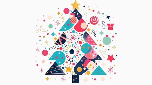 Vector modern minimalist christmas design for happy new year 2024