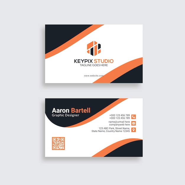 Modern Minimalist and Clean Business Card Template Design