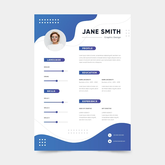 Modern minimalist cv template