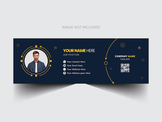 Modern Minimalist Email Signature or Email Footer Design