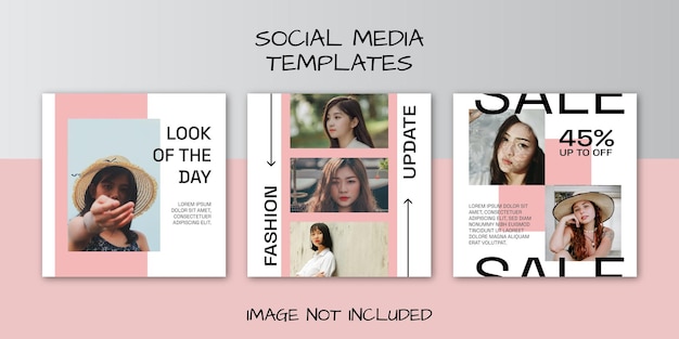 Modern minimalist fashion design for social media post template