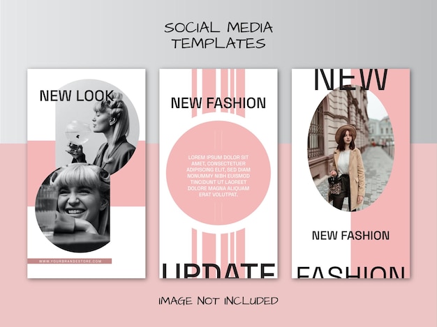 Modern minimalist fashion design for social media story template