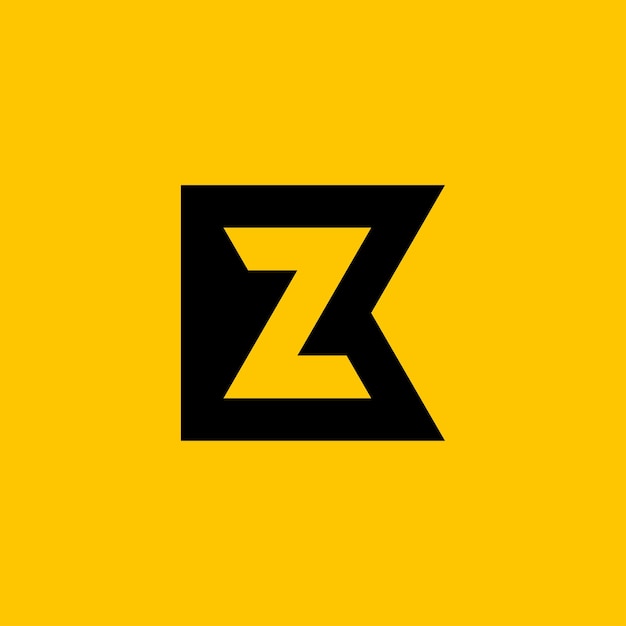 Modern and minimalist initial letter ZK or KZ monogram logo