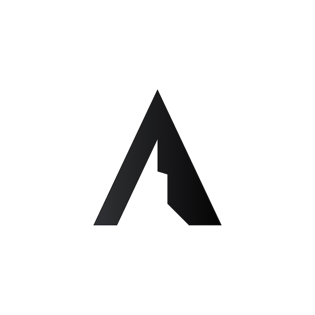 A modern minimalist mountain logo