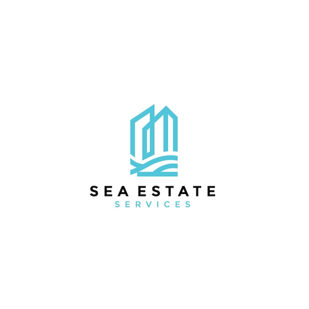 Modern Minimalist Real Estate Logo Illustration Template