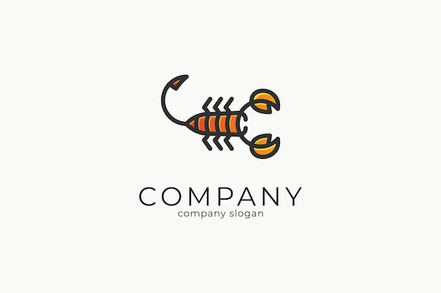 Modern minimalist scorpion logo vector icon template