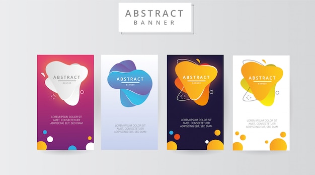 Modern mobile banners and abstract banner