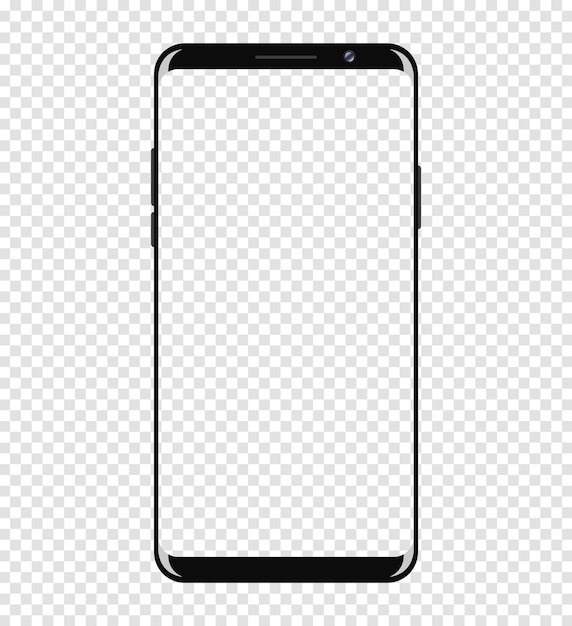 Vector modern mobile phone device mockup transparent background