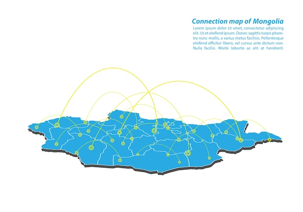 Modern of mongolia Map connections network design