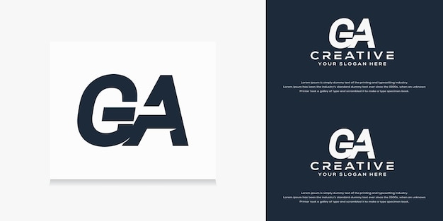 modern monogram initial g a logo template