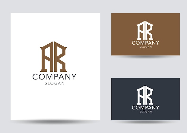 Modern monogram initial letter af logo design template