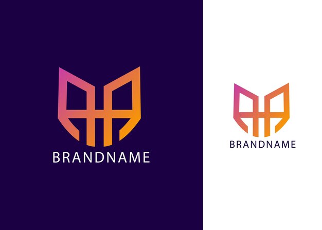 Modern monogram initial letter ahe logo design template