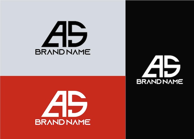 Modern monogram initial letter as logo template