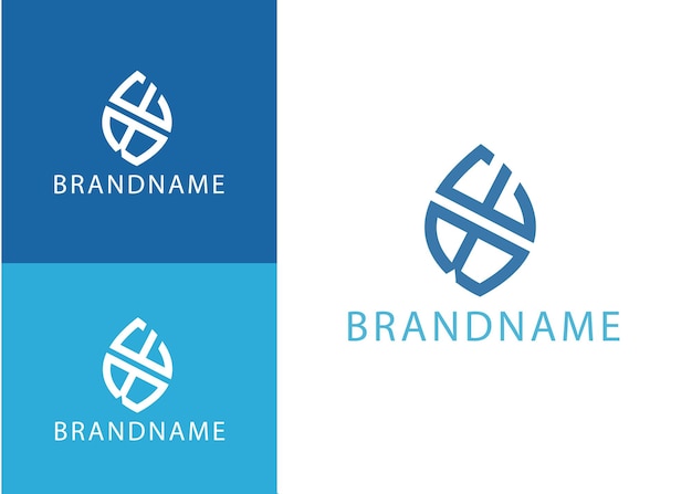 Modern monogram initial letter be logo template