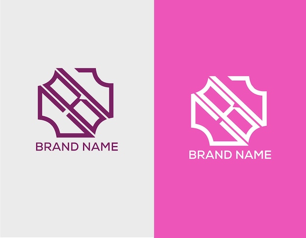 Modern monogram initial letter cbu logo template