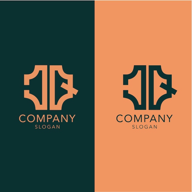 Modern monogram initial letter cq logo template