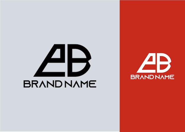 Modern monogram initial letter pb logo template