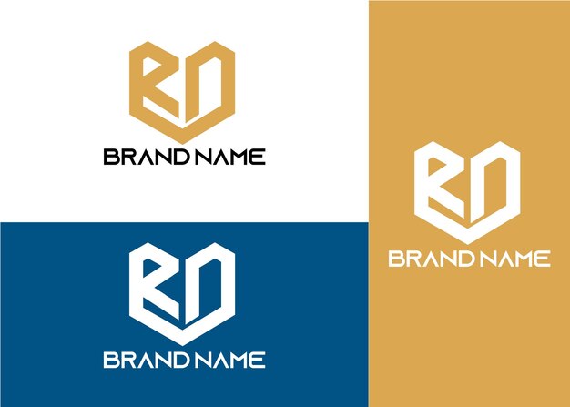 Modern monogram initial letter rd logo design template