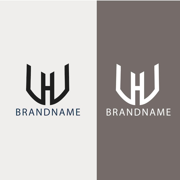 Modern monogram initial letter zhu logo template