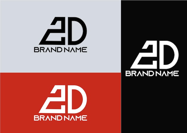 Modern monogram initial letter ZO logo design template