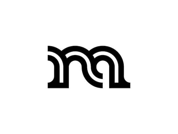 modern monogram letter M logo design