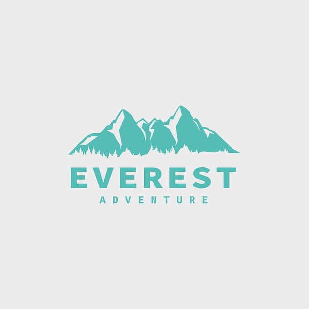 Modern mountain logo design vector simple style