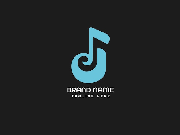 modern music letter logo design