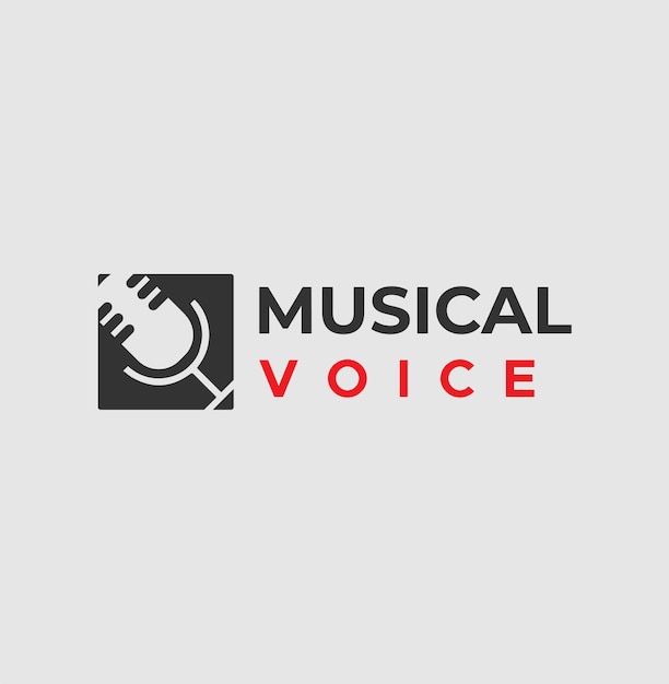 Modern music and voice logo