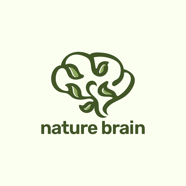 Modern nature brain logo illustration design for your company or business