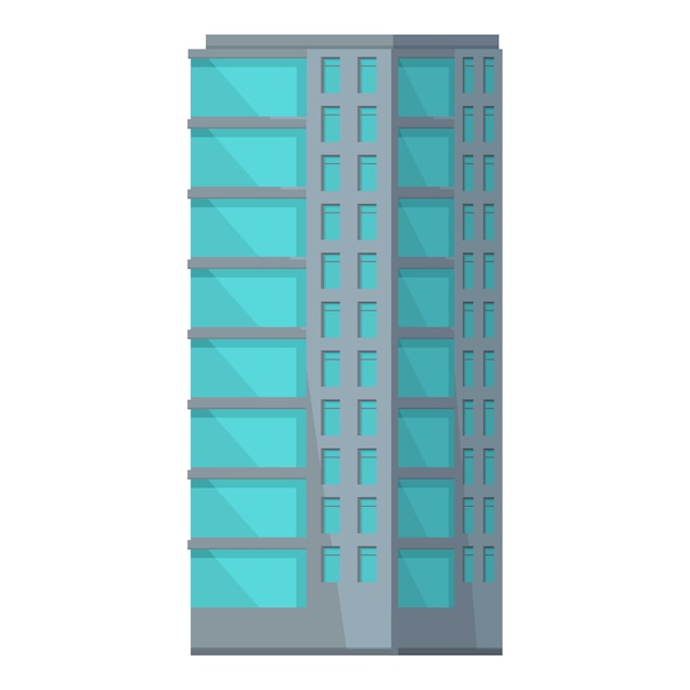 Vector modern office building flat vector illustration