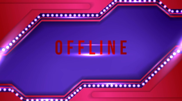 Modern offline banner with abstract background for twitch