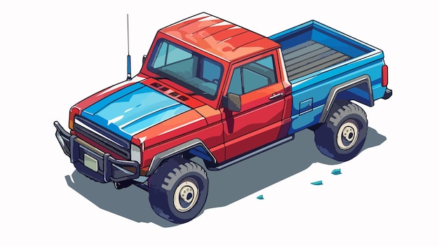 Vector modern offroad pickup truck vector illustration