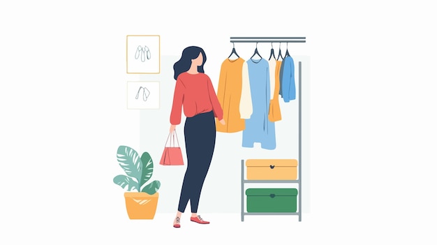 Modern Online Shopping Flat Illustration Vector Concept Design