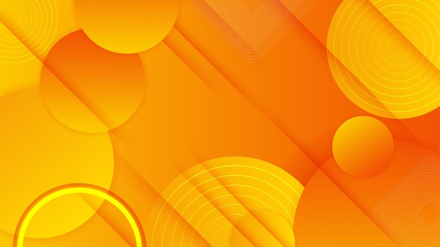 Modern orange 3d geometric abstract presentation background