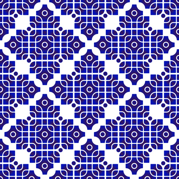 Modern pattern blue and white