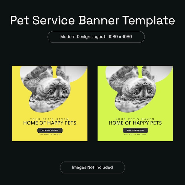 Modern Pet adoption care service promotion social media promotion Instagram banner post design