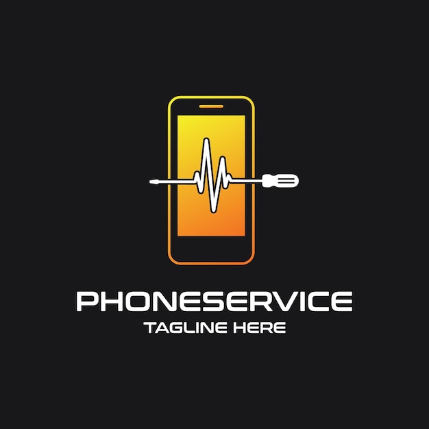 Modern phone service logo design creative inspiration