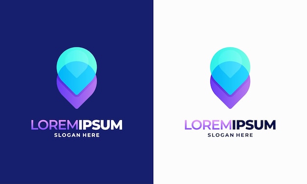 Modern pin point logo designs vector, Pointer Navigation logo template icon symbol