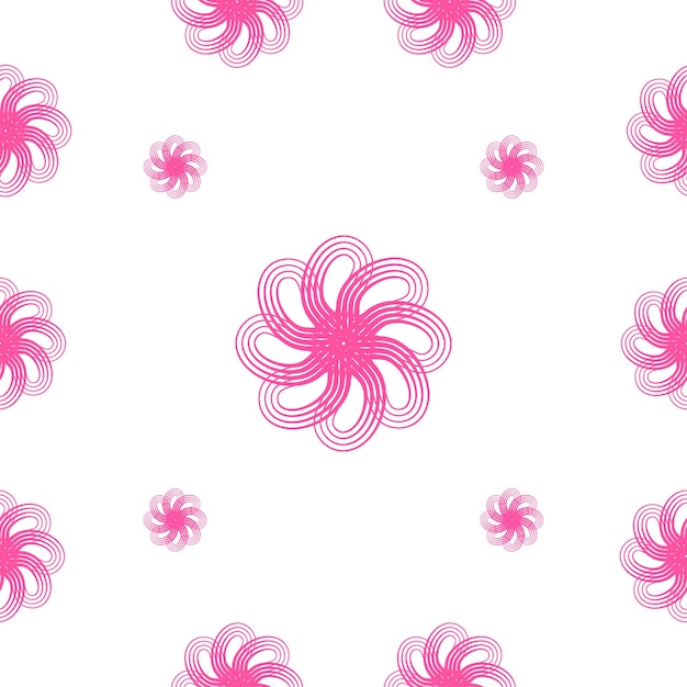 Modern pink flowers seamless pattern illustration design